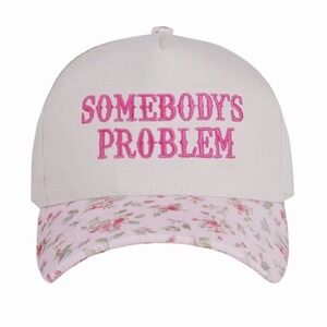 Howdy Darlin "Somebody's Problem" Embroidered Floral Baseball‎ Cap Unisex